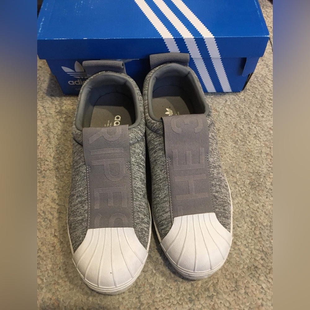Like new Adidas Superstar slip on sneakers size 7.5